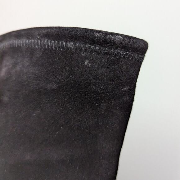 Stuart Weitzman Lowland Black Suede Over The Knee Boots Size 7.5 Womens Preowned - Picture 9 of 13